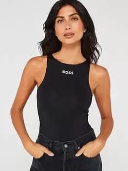 BOSS Logo Bodysuit - Black, Size L, Women