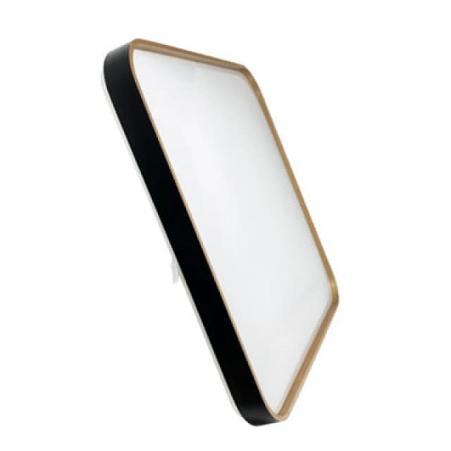 ExtraStar 48W LED Square Ceiling Light CCT Tri-tone 3000k-6500k, 5500 Lumen, Black Edge Black