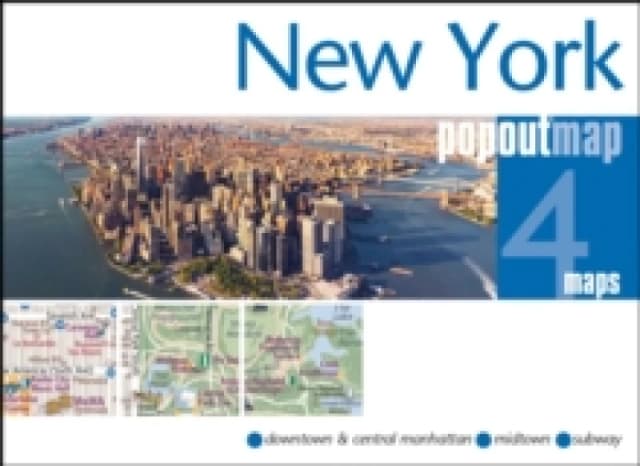 New York PopOut Map - pocket size, pop up map of new york city Sheet map, folded