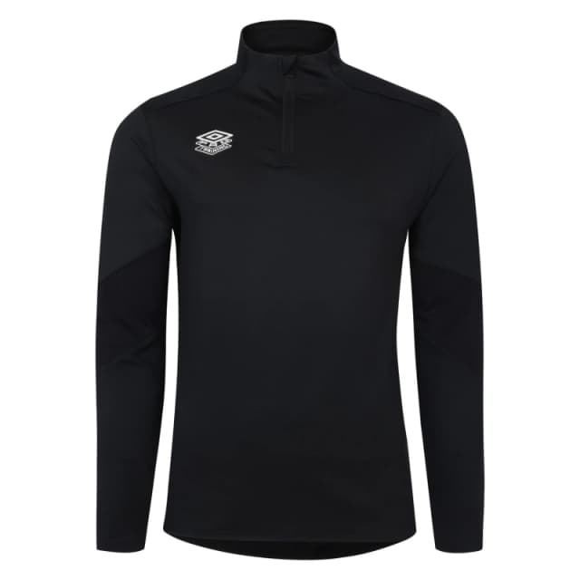 Umbro Umbro Men Optimus Training Quarter Zip Midlayer in Black Size: Small Black S Male 5063693995362