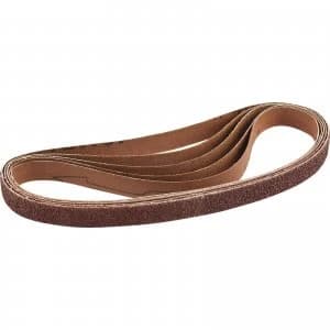 Draper 13mm x 457mm Aluminium Oxide Sanding Belts 13mm x 457mm Assorted Pack of 5