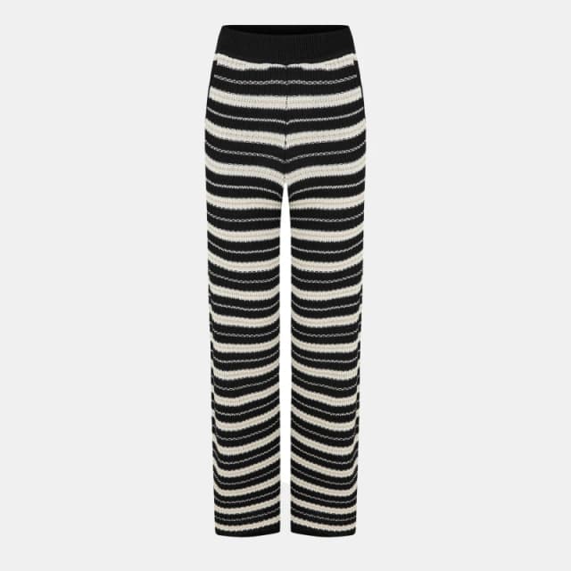 Jack Wills Womens Crochet Knitted Trousers Carbon Stripe female 6 (2XS)