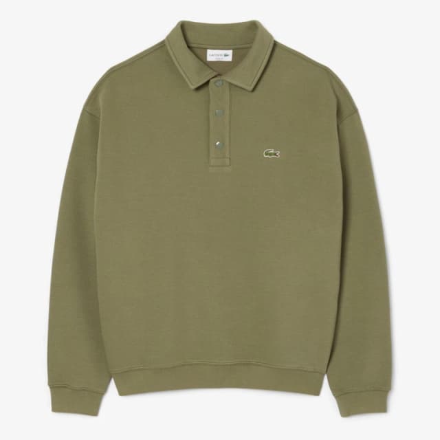 Lacoste Loose-Fit Pique Sweatshirt Green male XS
