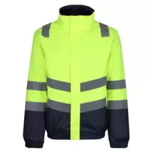Regatta Mens High-Vis Insulated Jacket (L) (Yellow/Navy)