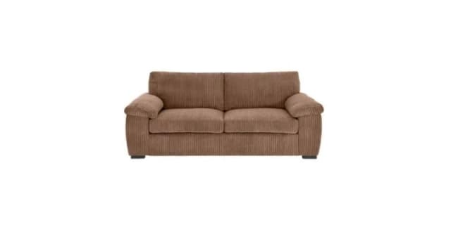LUXURY LIFE Collingdale Jumbo Cord Fabric 3 Seater Sofa Light Brown