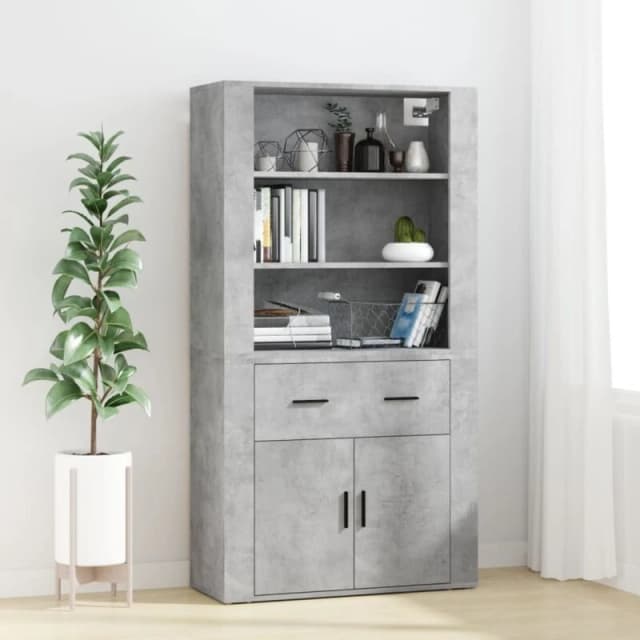 VIDAXL Highboard Concrete Grey Engineered Wood vidaXL 3185379