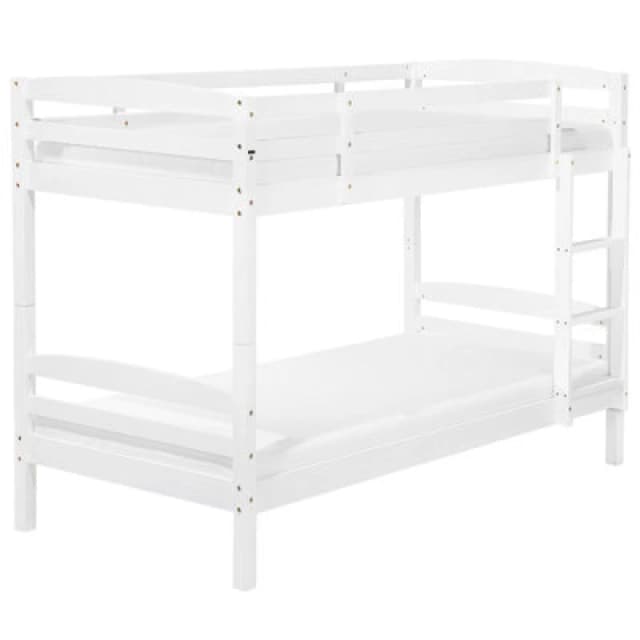 Beliani Bunk Bed Wood Regat 90 X 200 Cm (Eu Single) White
