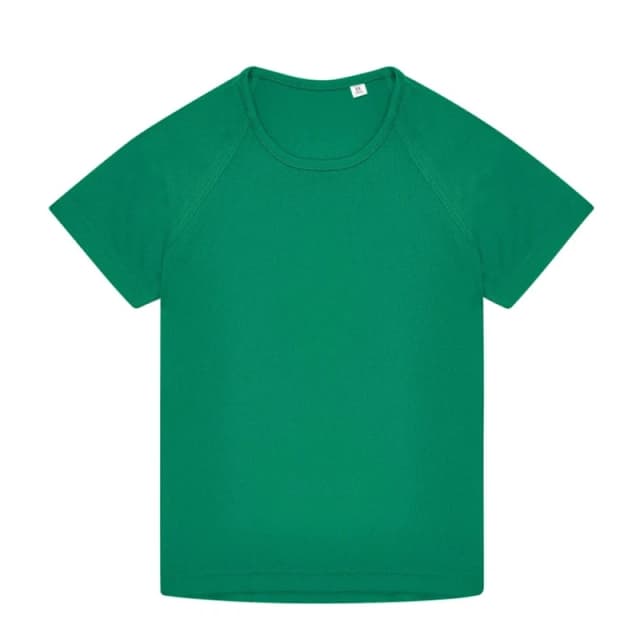 B&C Active T-Shirt in Green Size: 12-13 Years Green Unisex 12-13 Years
