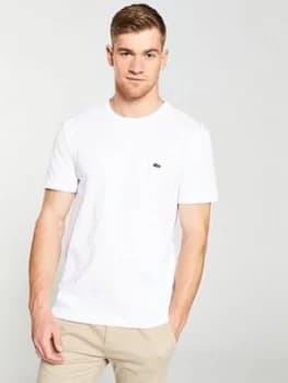 Lacoste Sportswear Small Logo T-Shirt - White, Size 6, Men