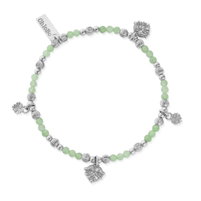 ChloBo Forever Blooming Silver Aventurine Bead Bracelet SBAMC34163418 Silver female