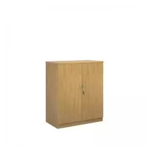 Deluxe double door cupboard 1200mm high with 2 shelves - oak