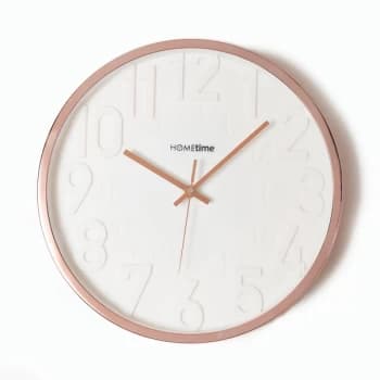 HOMETIME Copper Wall Clock with 3D Arabic Dial - 35cm
