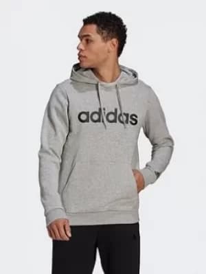 adidas Essentials Linear Logo Hoodie, Blue/White Size M Men
