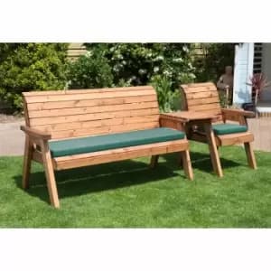 Charles Taylor Four Seat Straight Companion Set with Cushions, Green