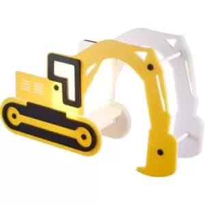 Glow Digger Table Lamp LED Children's Bedside Light - Yellow, Black - Litecraft