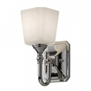 1 Light Bathroom Over Mirror Wall Light Polished Chrome IP44, G9