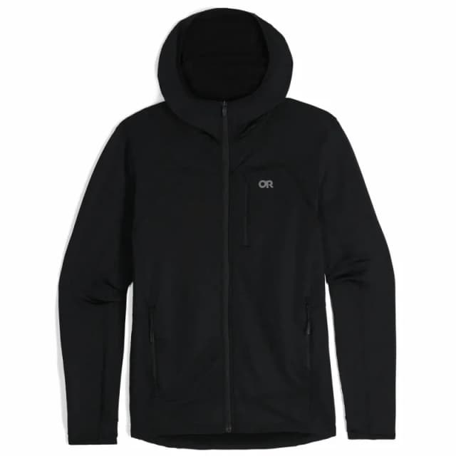 Full zip fleece hoodie Outdoor Research Vigor Grid Noir Male S