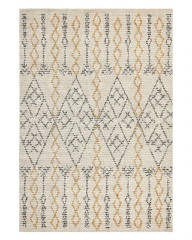 Beliani Rug Kadapa Beige 140 X 200 Cm Cotton
