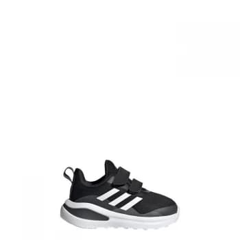 adidas FortaRun Double Strap Running Shoes Kids - Core Black / Cloud White / Gre