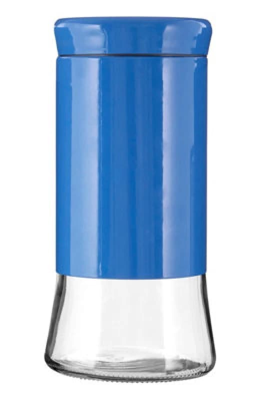 Interiors by Premier Steel Wrap Glass Storage Jar - 1500ml Blue