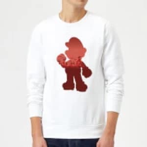 Nintendo Super Mario Mario Silhouette Sweatshirt - White - L