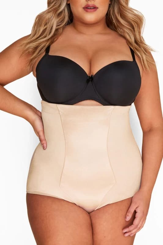 Yours High Waist Control Brief Light Beige