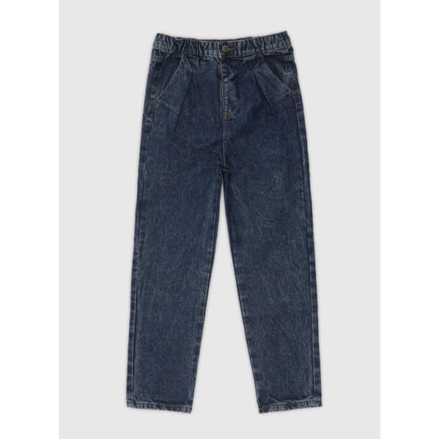 Firetrap Mom Jeans Junior Girls - Blue Blue 7 - 8 Years