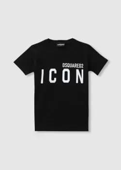 Dsquared2 Kids Icon Cool Fit T Shirt In Black