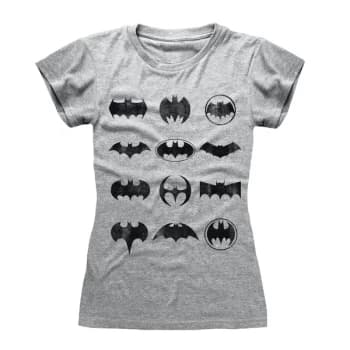 DC Batman - Icons Womens Large T-Shirt - Grey