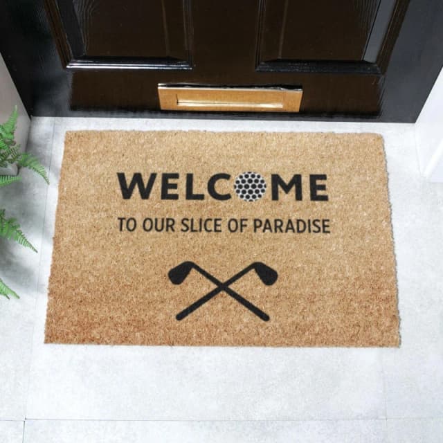 Artsy Doormats Welcome To Our Slice Of Paradise Doormat (60 X 40Cm)