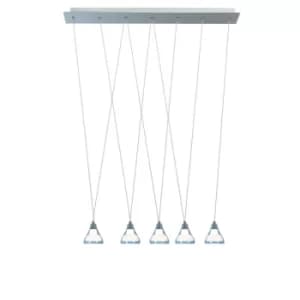 Beebop Straight Bar Pendant Ceiling Light Satin Nickel