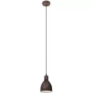 Priddy Dome Pendant Ceiling Light Copper-Coloured Antique - Eglo