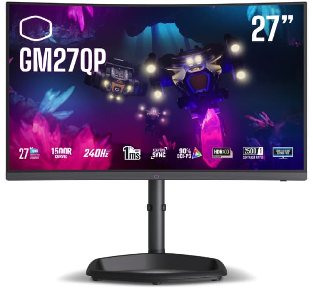 Cooler Master GM27QP 27 VA QHD 240Hz 1ms Curved Gaming Monitor CMI-GM27QP-EK Black