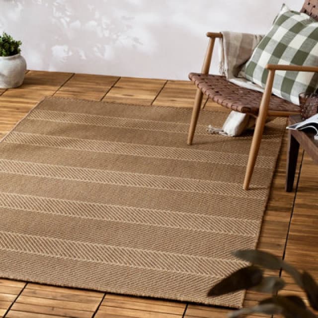 Yard Pentle Jute Effect Indoor/Outdoor Rug Natural 120 X 170Cm, Cream 5025532850256.00