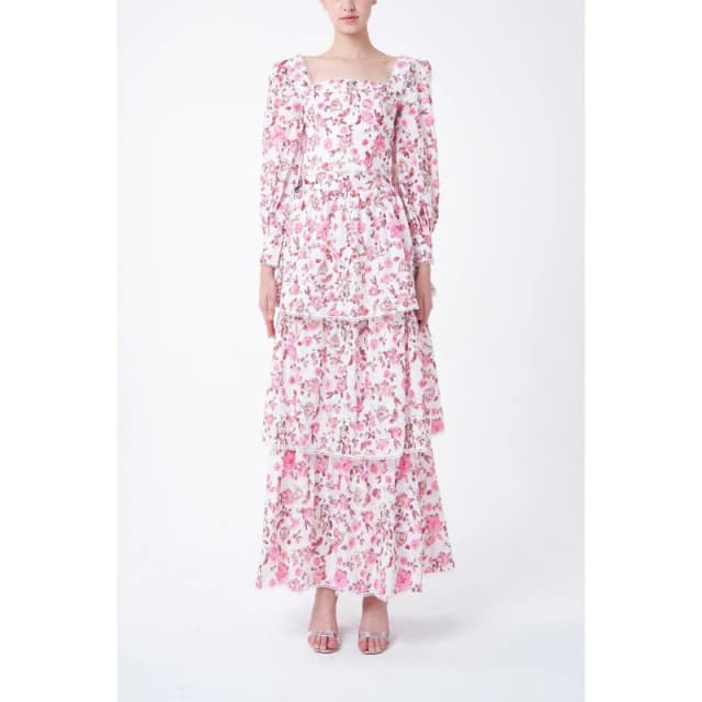 True Decadence TRUE Wrap Dress White Fuchsia female 8 (XS)