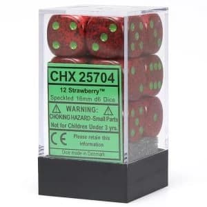 Chessex 16mm d6 Dice Block: Speckled Strawberry