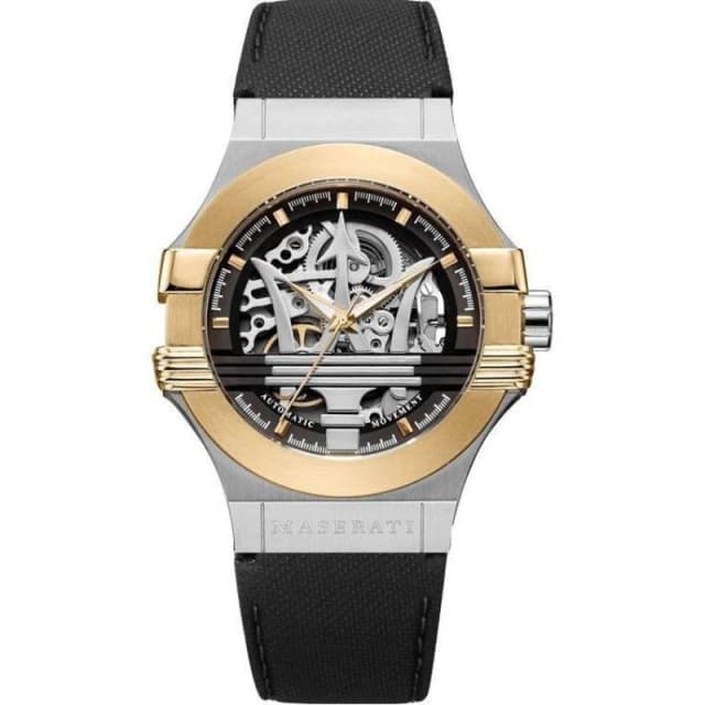 Maserati Maserati R8821108011 Potenza Automatic Skeleton Dial Mens Watch 42 Black black
