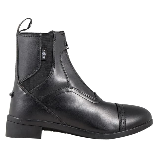 Saxon Syntovia Zip Paddock Boots in Black Size: 4 Black Unisex 4