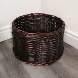 Samuel Alexander - 33cm x 20cm Small Dark Brown Wicker Christmas Tree Skirt