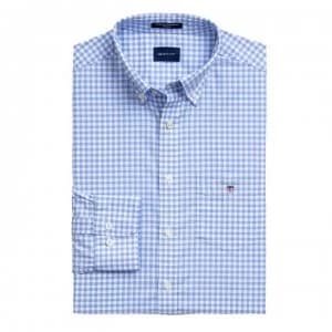 Gant Long Sleeve Gingham Shirt - Pale Blue