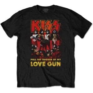 KISS - Love Gun Glow Unisex Large T-Shirt - Black