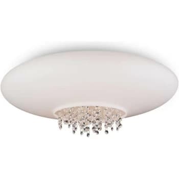 Linea Verdace Glass & Crystal Ceiling Light White