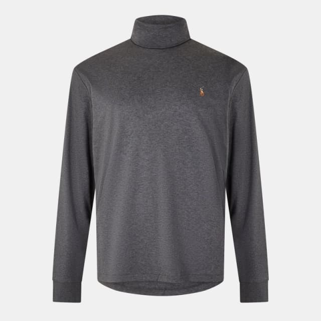 Polo Ralph Lauren Soft Cotton Roll Neck Jumper Barclay Heather male M