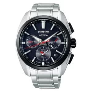 Seiko Astron GPS Solar Black Dial Titanium Bracelet Mens Watch SSH103J1