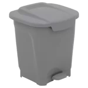 Tramontina - 15l Plastic Pedal Bin, Grey colour - Grey
