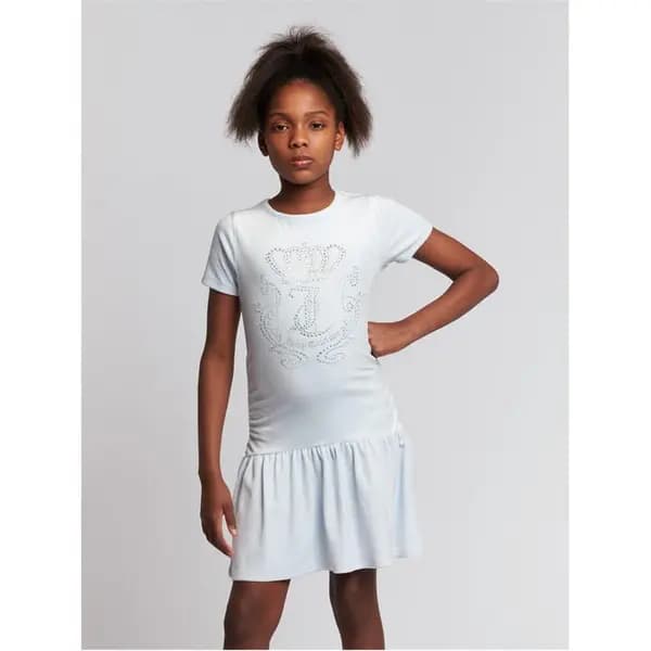 JUICY COUTURE Juicy Crown Lgo Drs Jn42 T-Shirt Dresses 10-11 Yrs Grey 62062902195