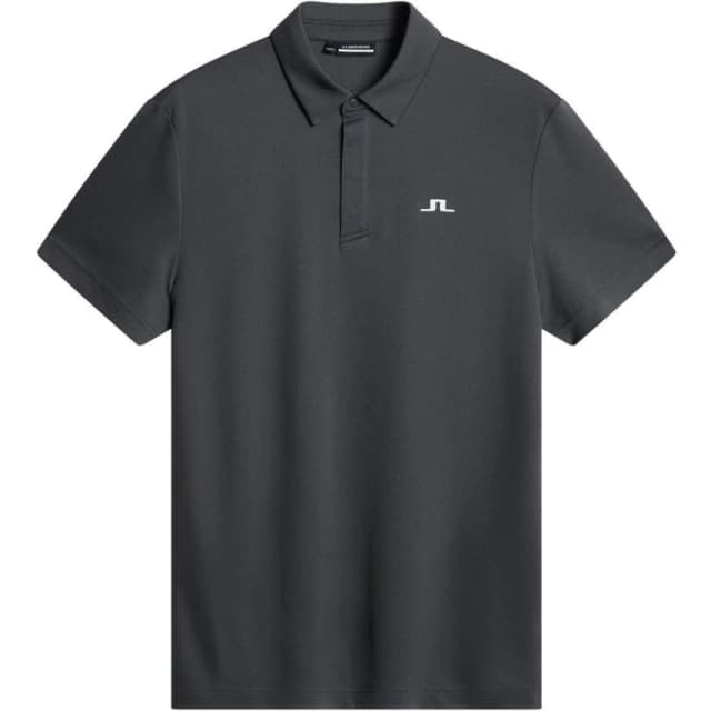 J Lindeberg Golf Mens Short Sleeve Performance Polo Shirt Asphalt male Small