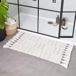 Tassel Stitch Cotton Bath Mat