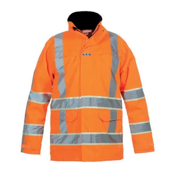Italie Hydrowear Italie High Visibility Parka with Glow in the Dark GIS Tape Orange XL HYD131001ORXL