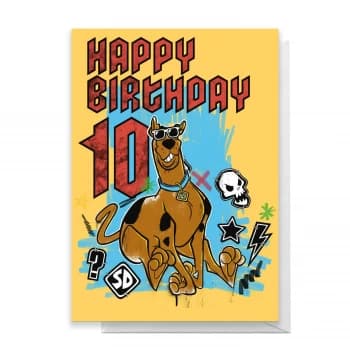 Scooby Doo 10th Birthday Greetings Card - Standard Card
